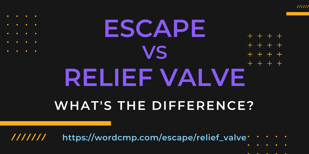 Difference between escape and relief valve