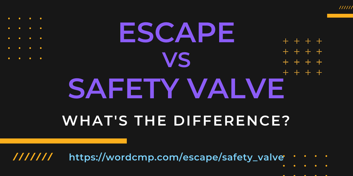 Difference between escape and safety valve