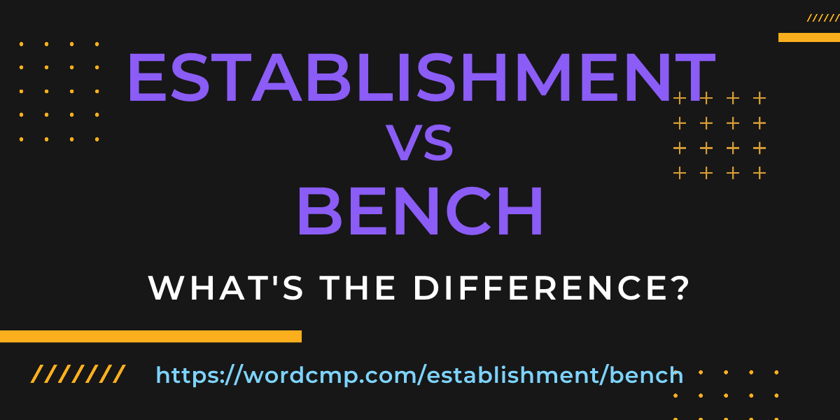 Difference between establishment and bench