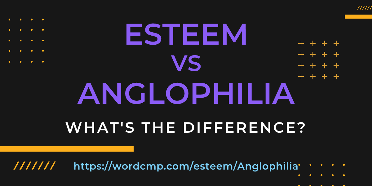 Difference between esteem and Anglophilia