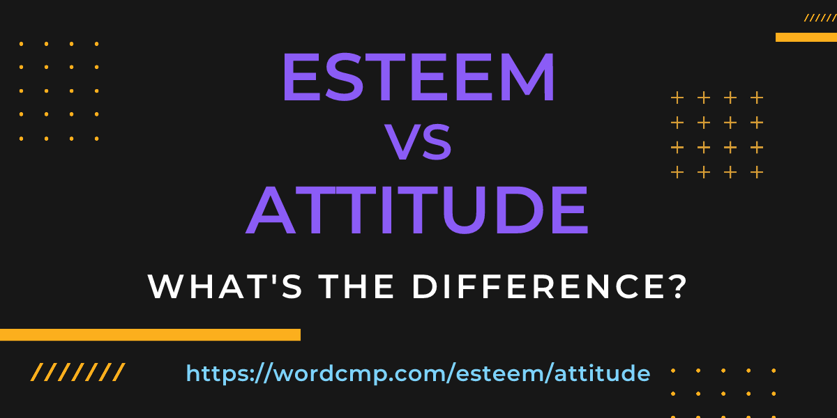 Difference between esteem and attitude