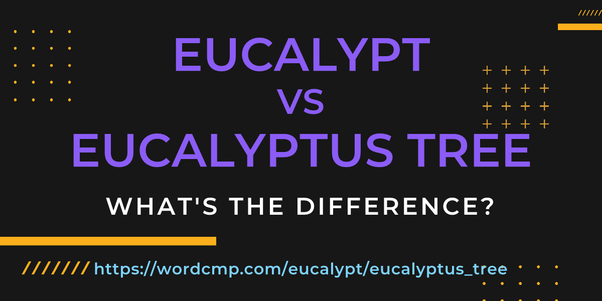 Difference between eucalypt and eucalyptus tree