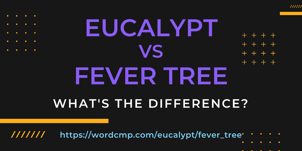 Difference between eucalypt and fever tree