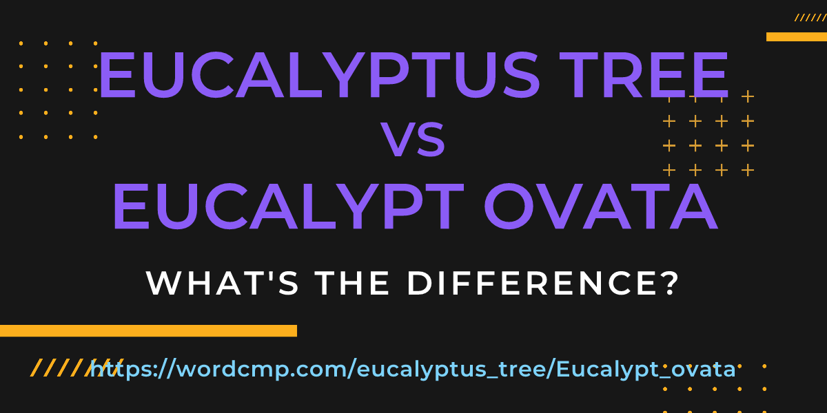 Difference between eucalyptus tree and Eucalypt ovata