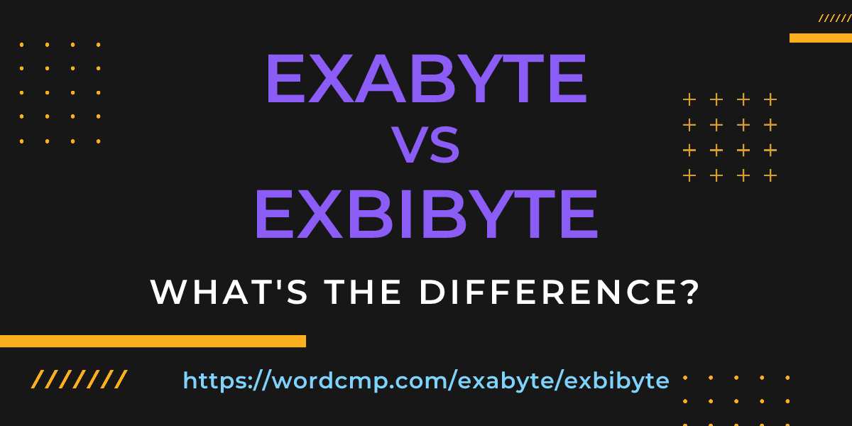 Difference between exabyte and exbibyte