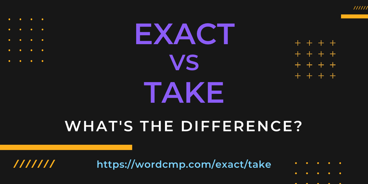 Difference between exact and take