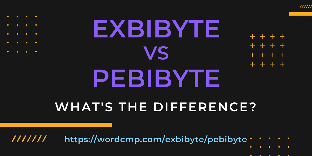 Difference between exbibyte and pebibyte