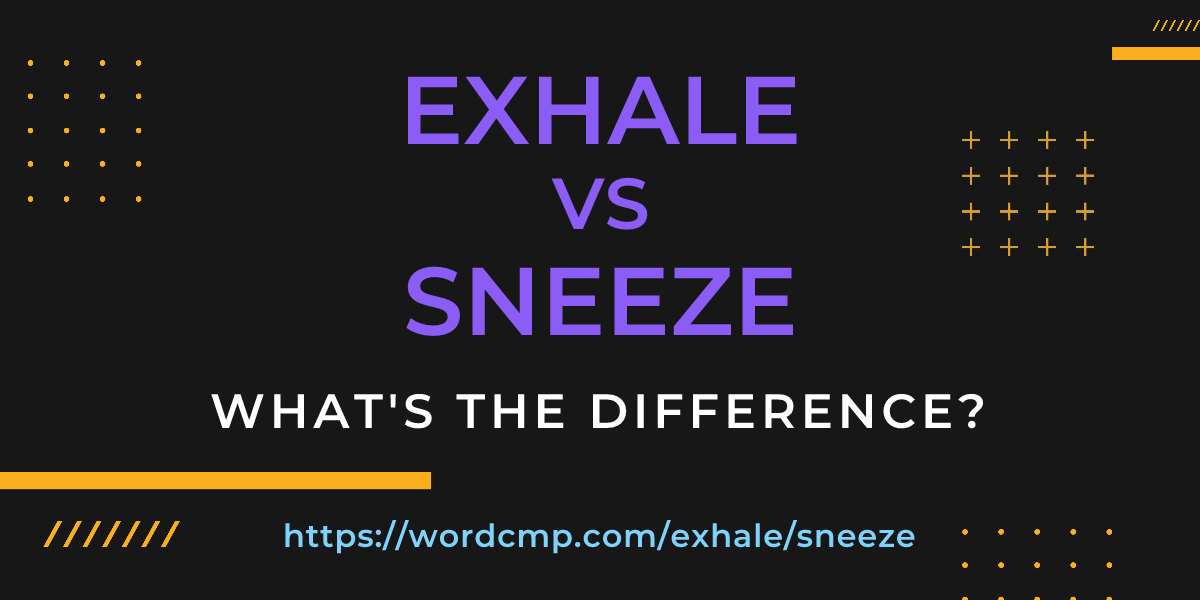 Difference between exhale and sneeze