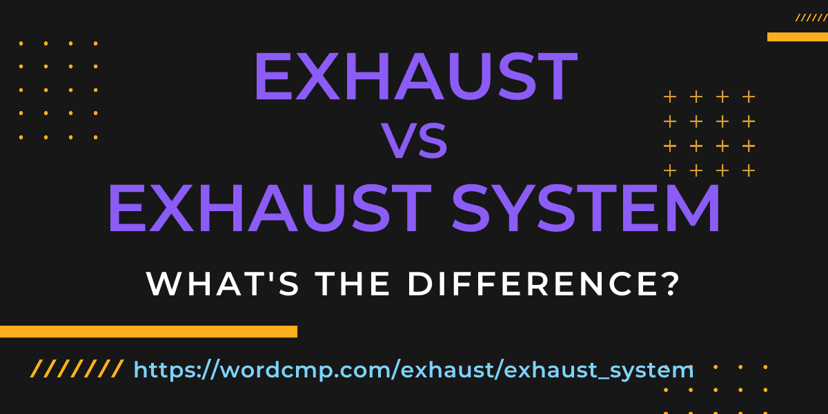 Difference between exhaust and exhaust system