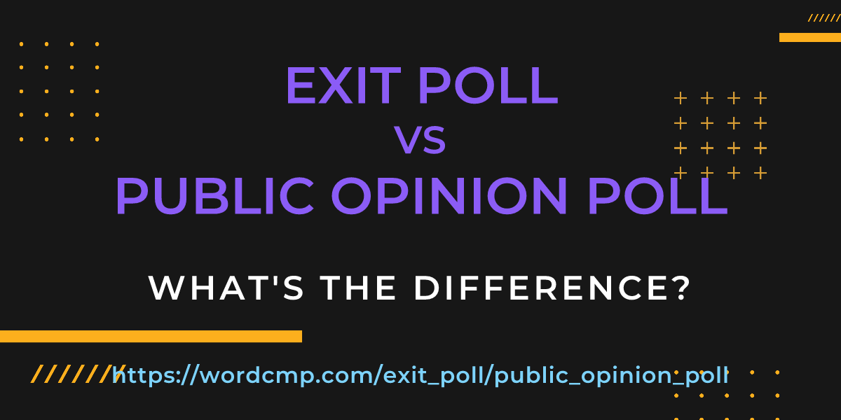 Difference between exit poll and public opinion poll