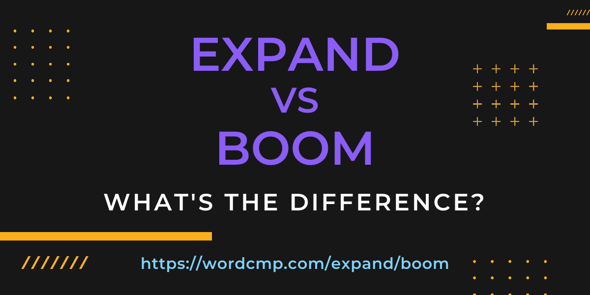 Difference between expand and boom