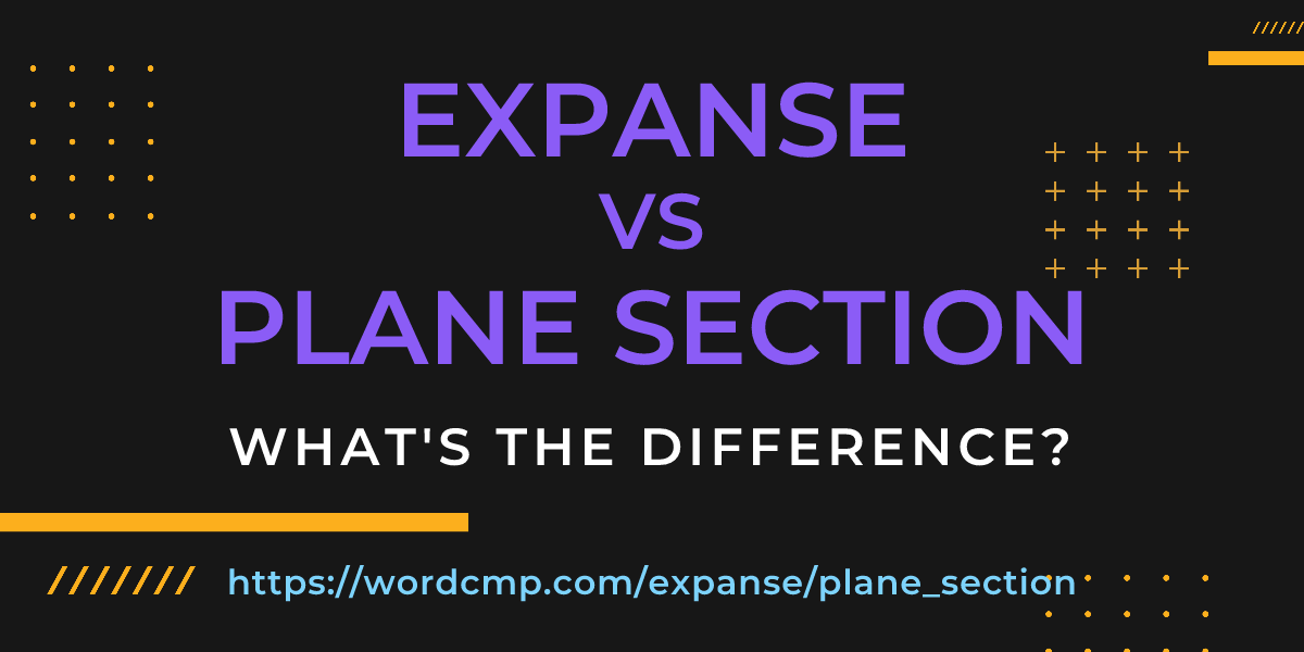 Difference between expanse and plane section