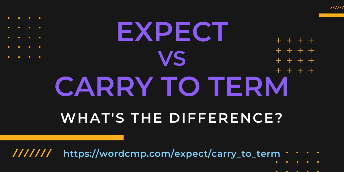 Difference between expect and carry to term