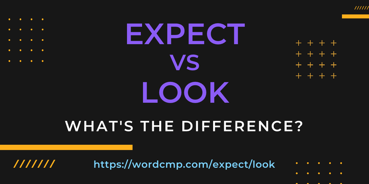 Difference between expect and look