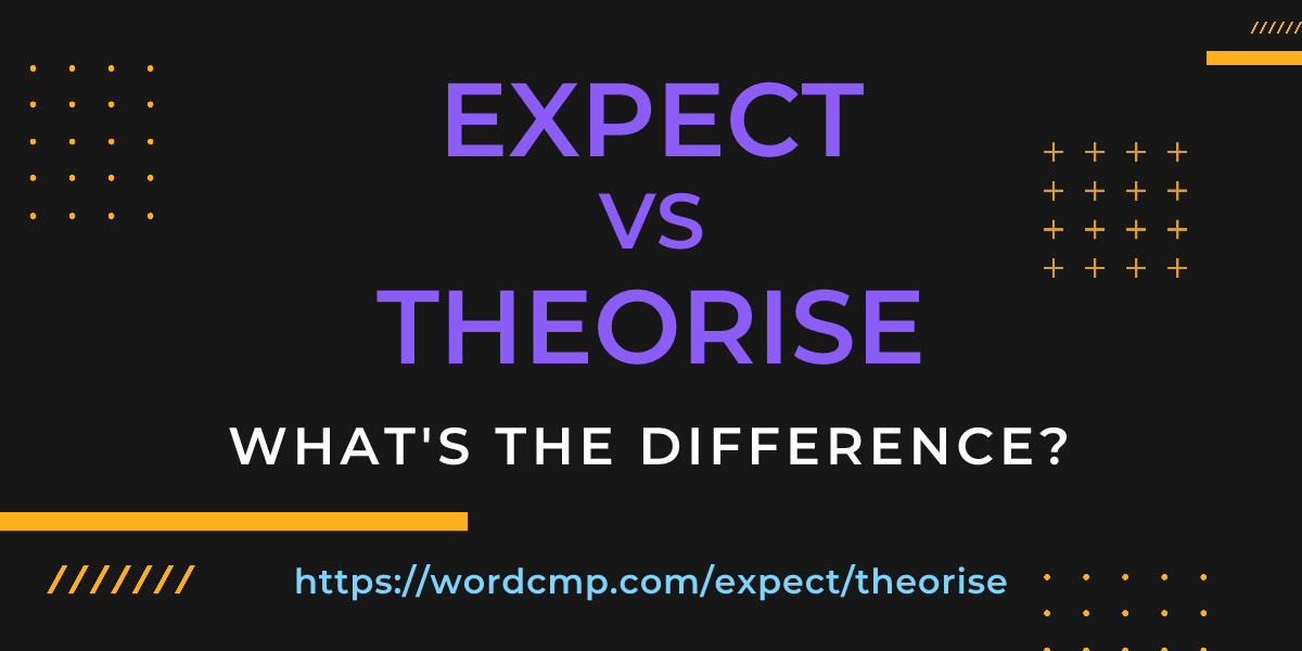 Difference between expect and theorise