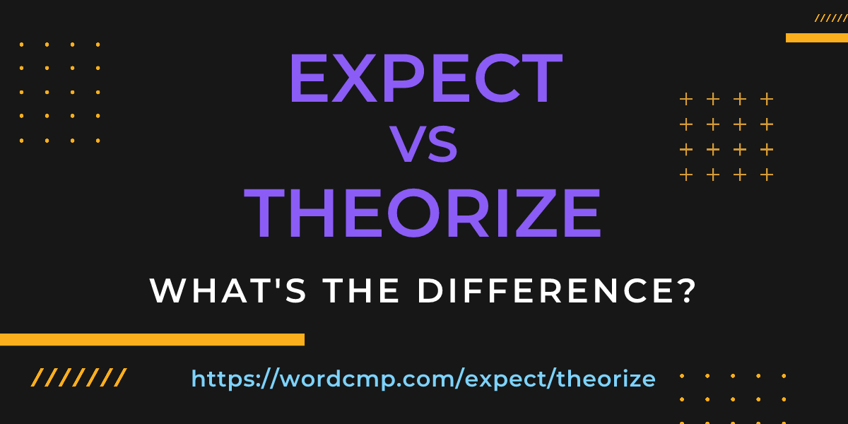 Difference between expect and theorize