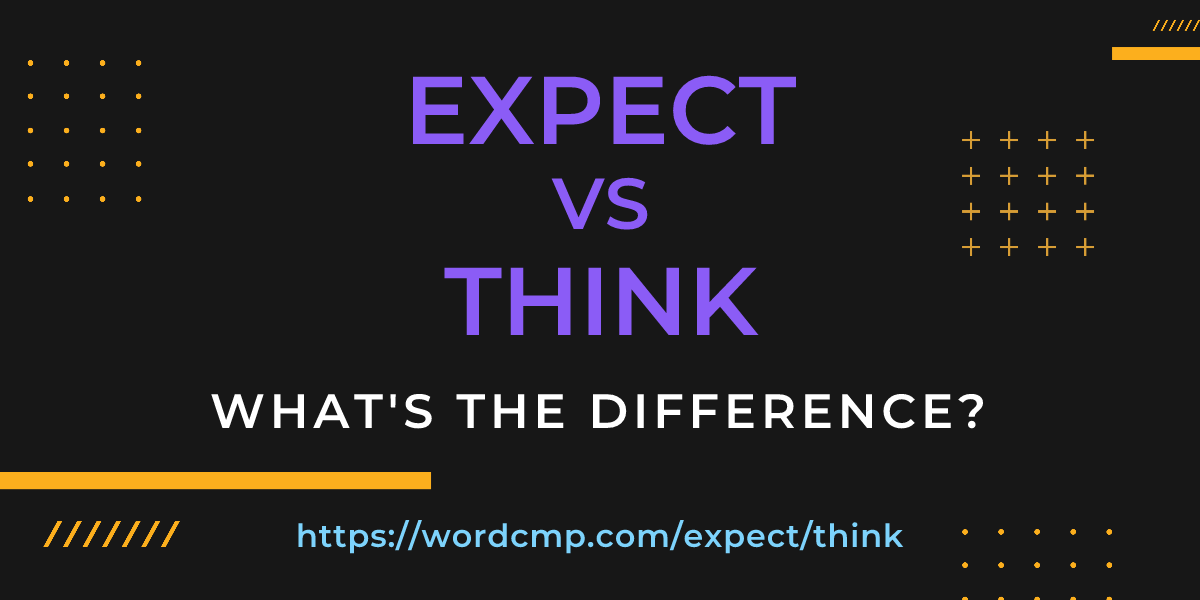 Difference between expect and think