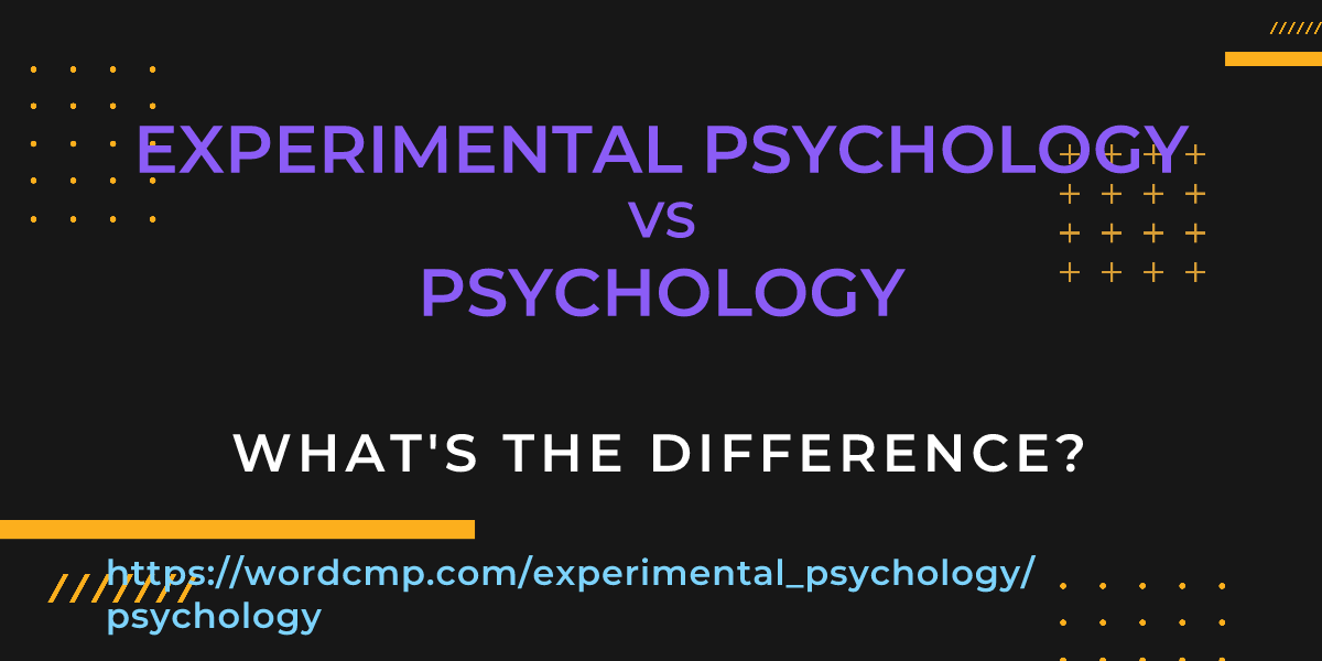 Difference between experimental psychology and psychology