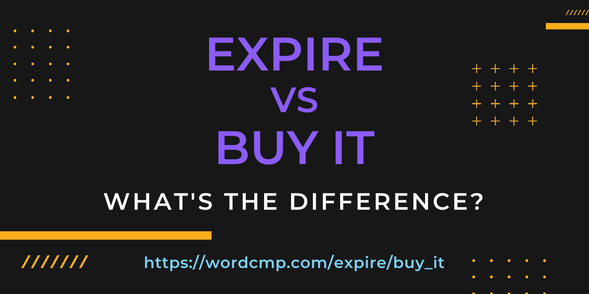 Difference between expire and buy it