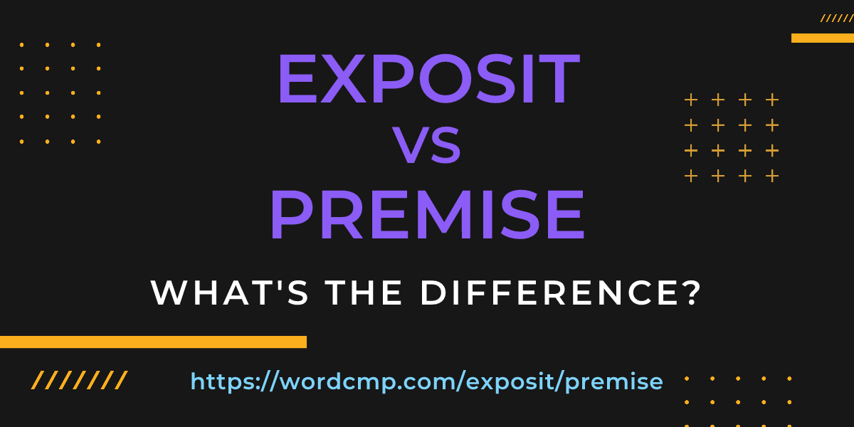 Difference between exposit and premise