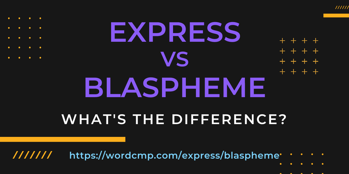 Difference between express and blaspheme