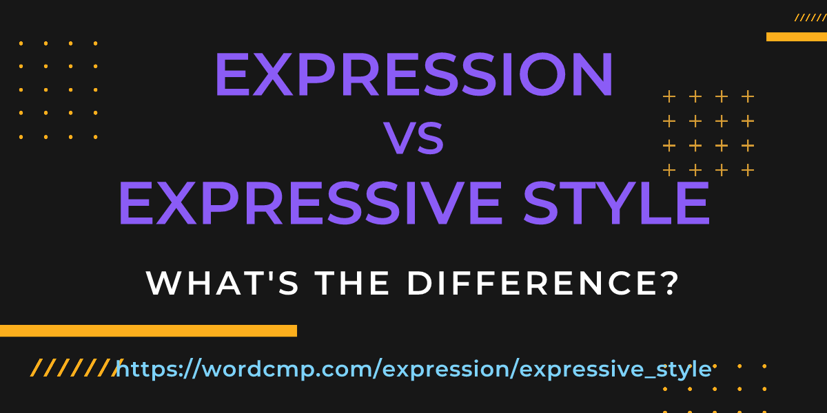 Difference between expression and expressive style