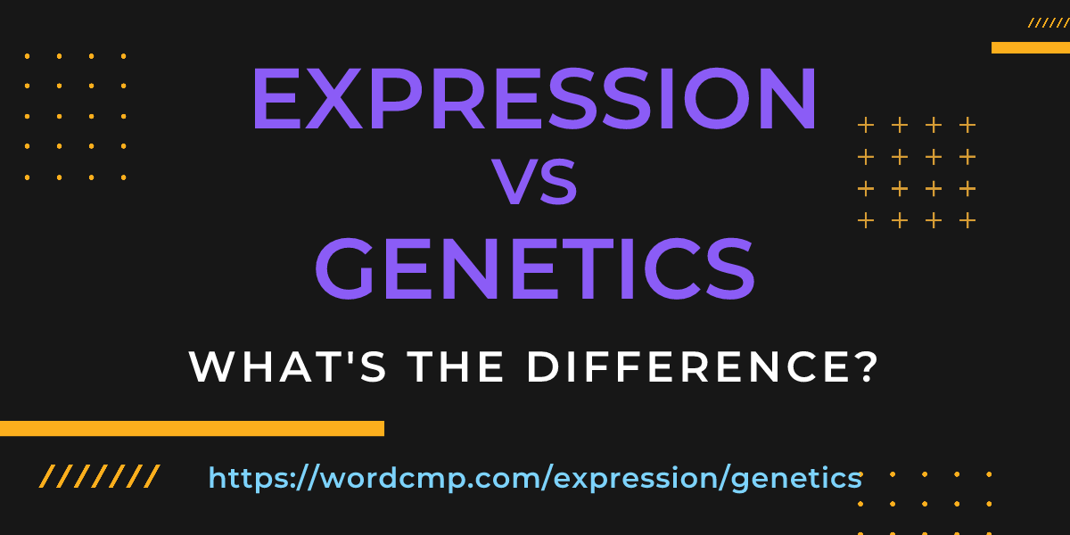 Difference between expression and genetics