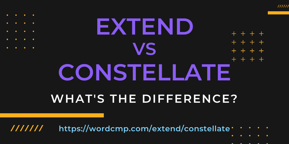 Difference between extend and constellate