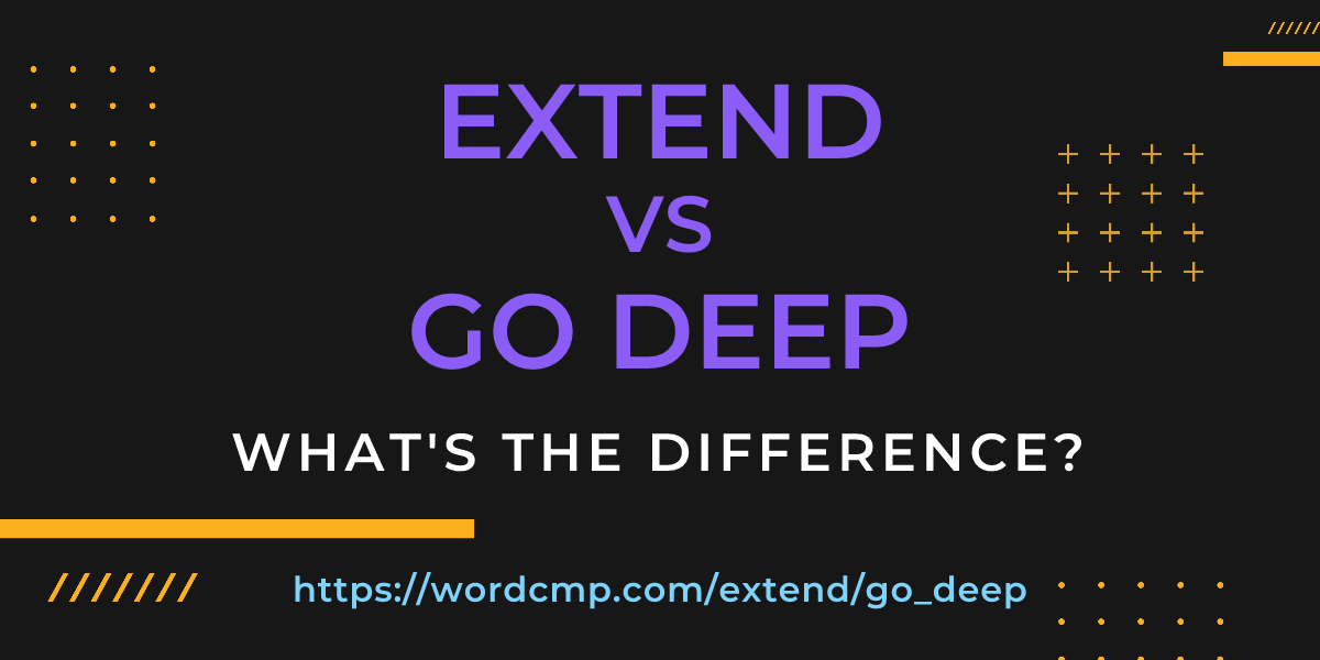 Difference between extend and go deep