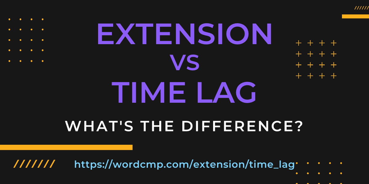 Difference between extension and time lag