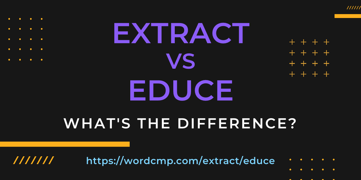Difference between extract and educe