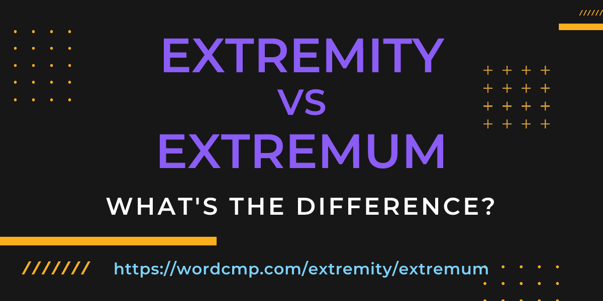 Difference between extremity and extremum