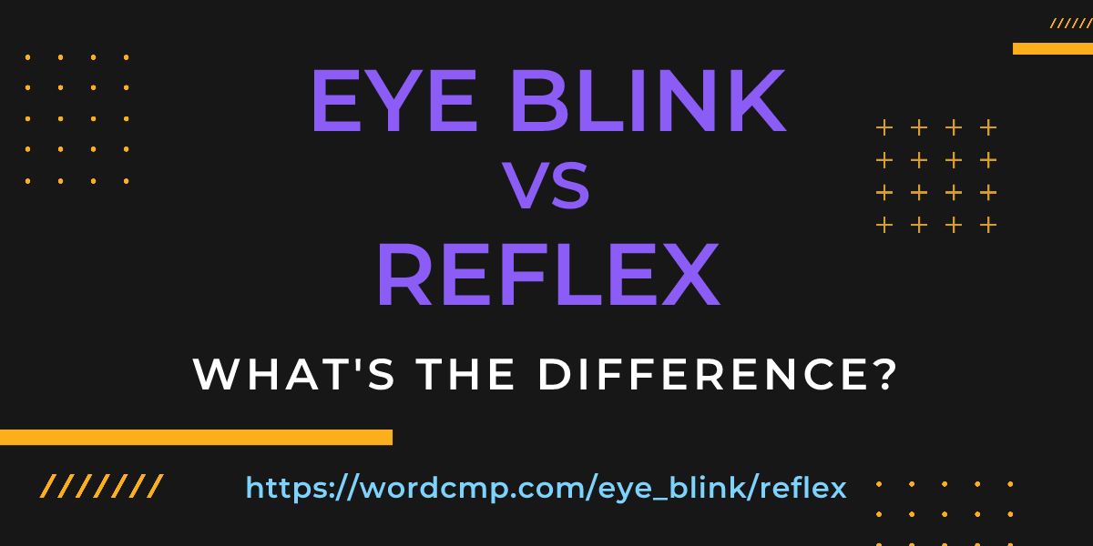 Difference between eye blink and reflex