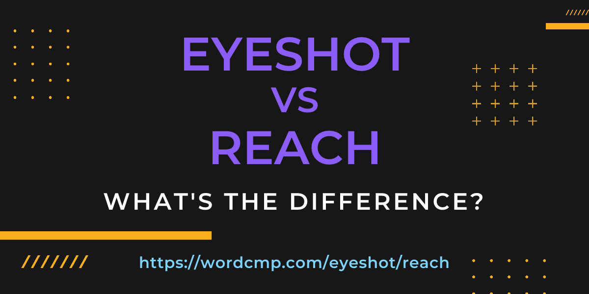 Difference between eyeshot and reach