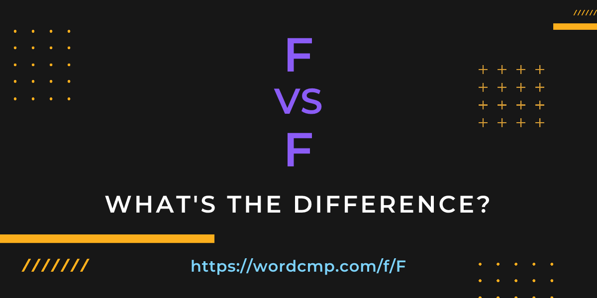 Difference between f and F