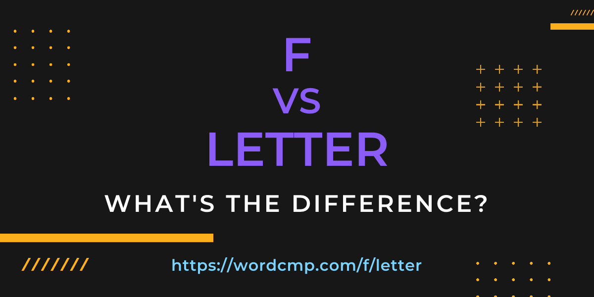 Difference between f and letter
