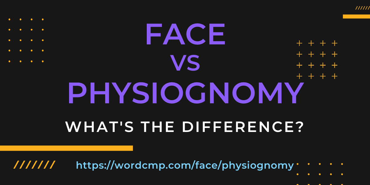 Difference between face and physiognomy