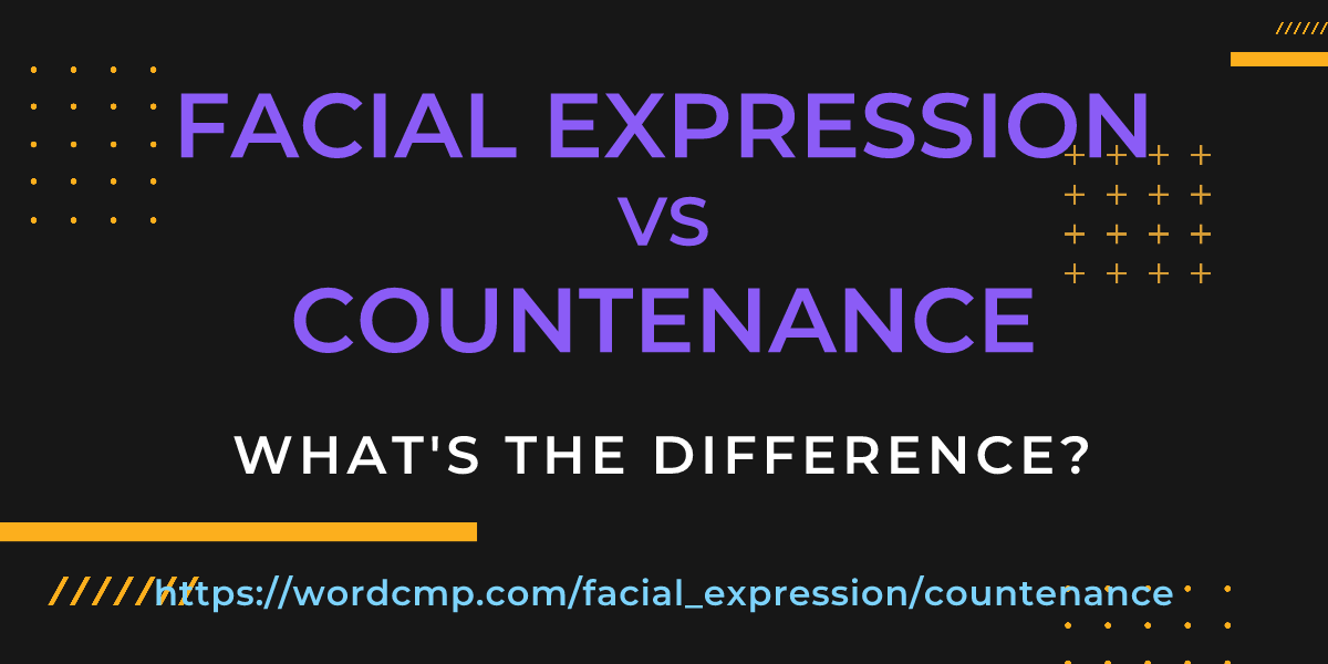 Difference between facial expression and countenance