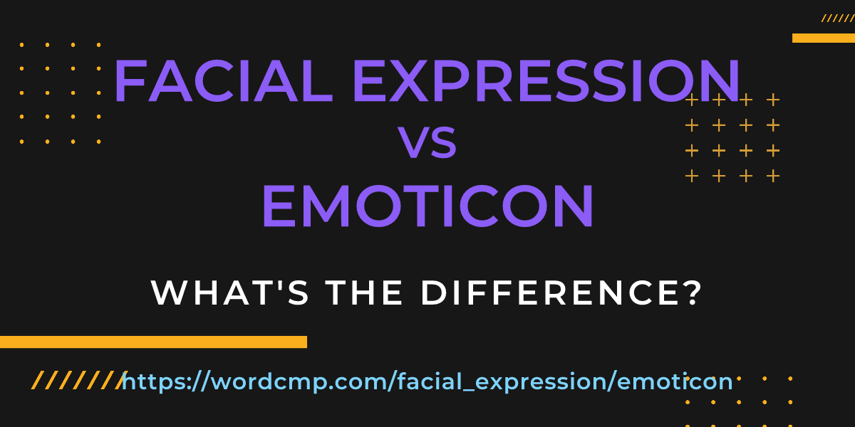 Difference between facial expression and emoticon
