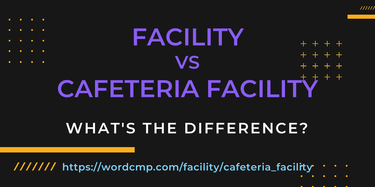 Difference between facility and cafeteria facility
