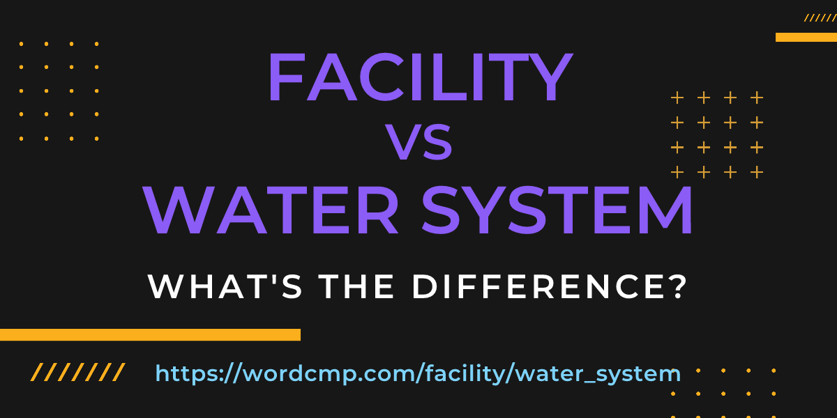 Difference between facility and water system