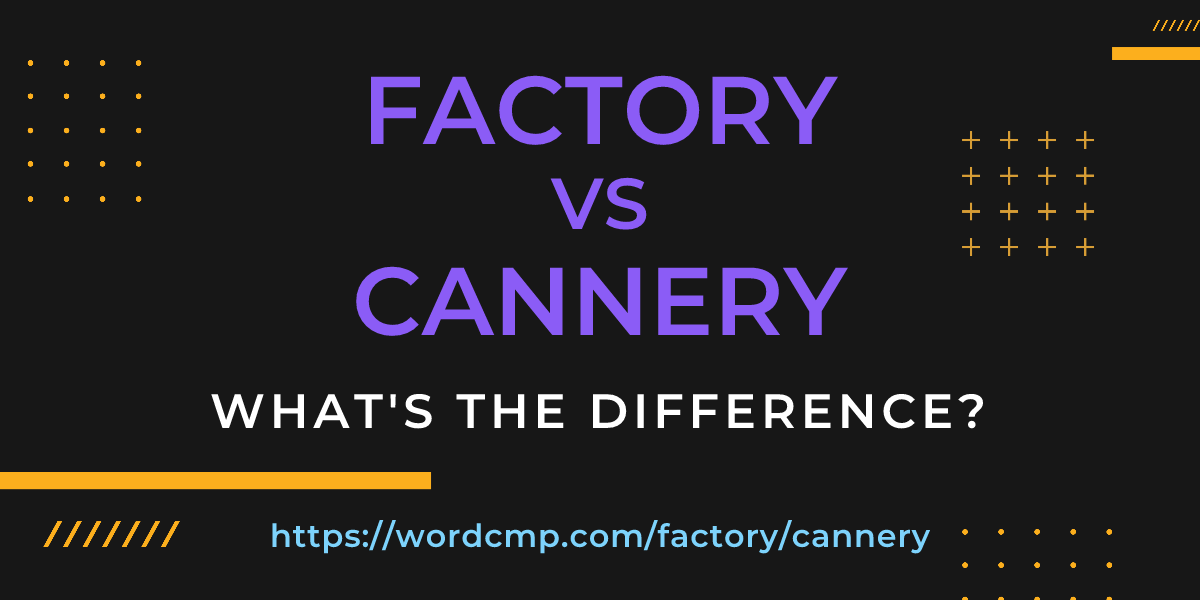 Difference between factory and cannery