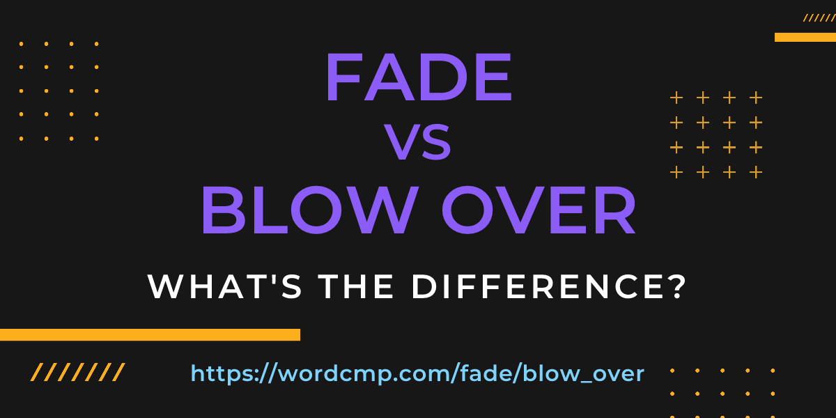Difference between fade and blow over