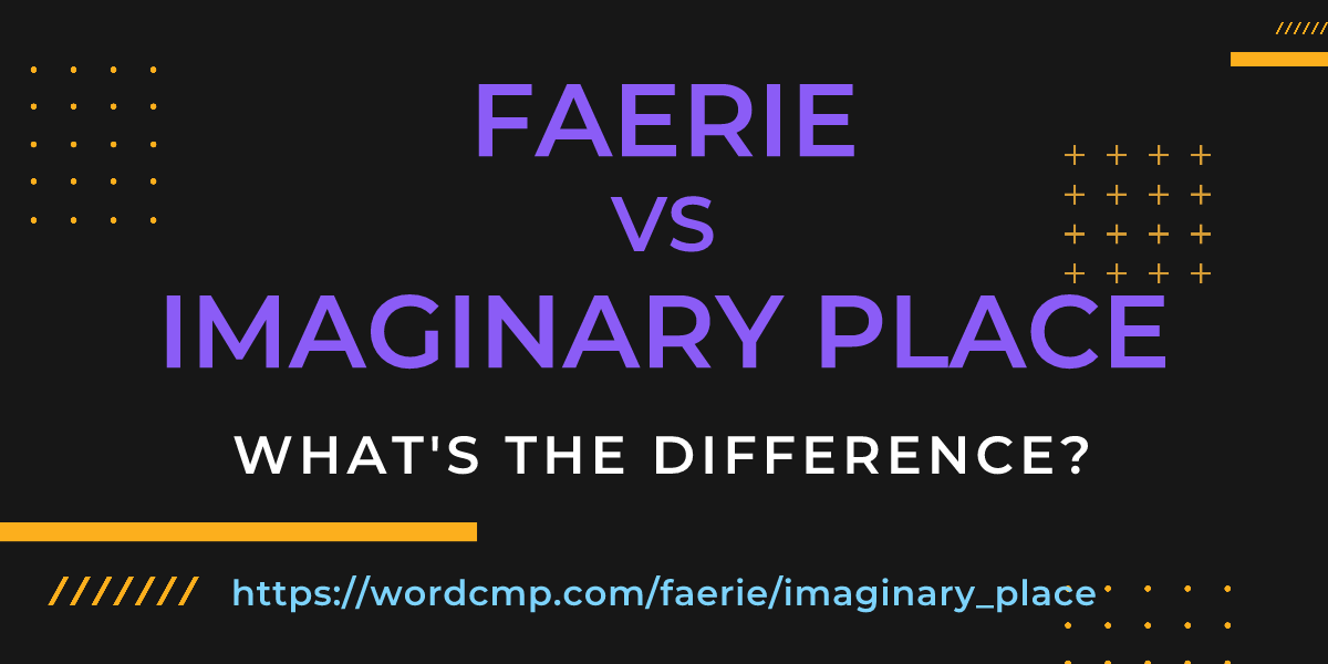 Difference between faerie and imaginary place