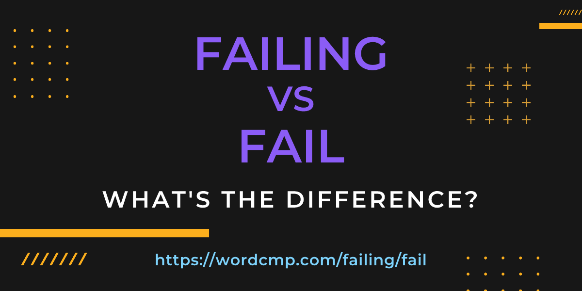 Difference between failing and fail