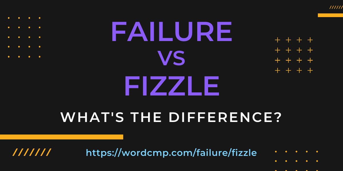 Difference between failure and fizzle