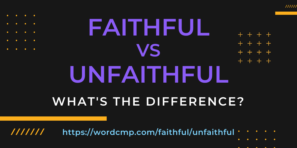 Difference between faithful and unfaithful