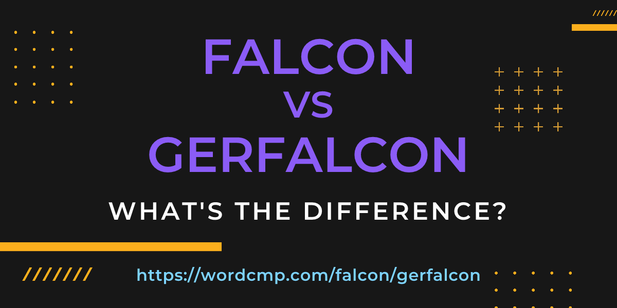 Difference between falcon and gerfalcon