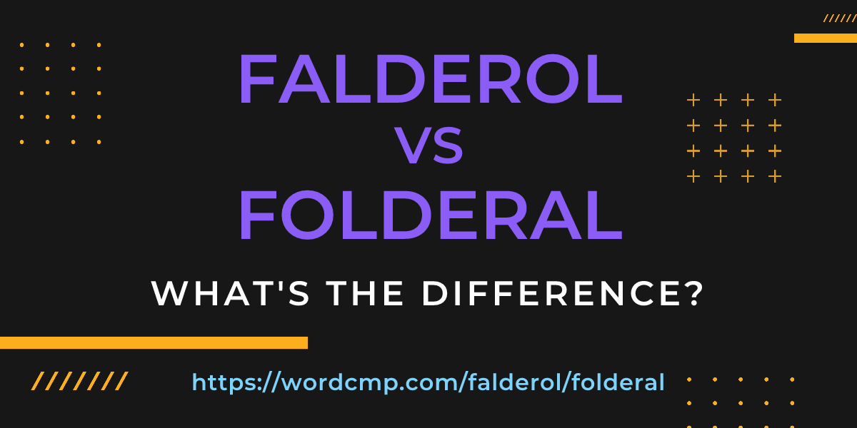 Difference between falderol and folderal