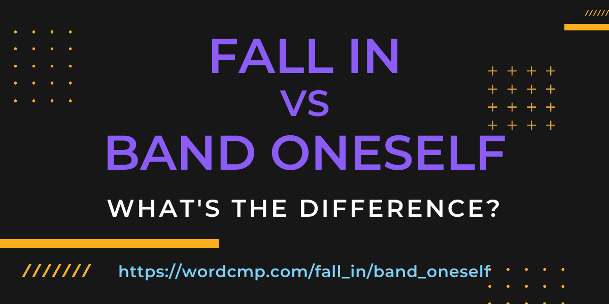 Difference between fall in and band oneself